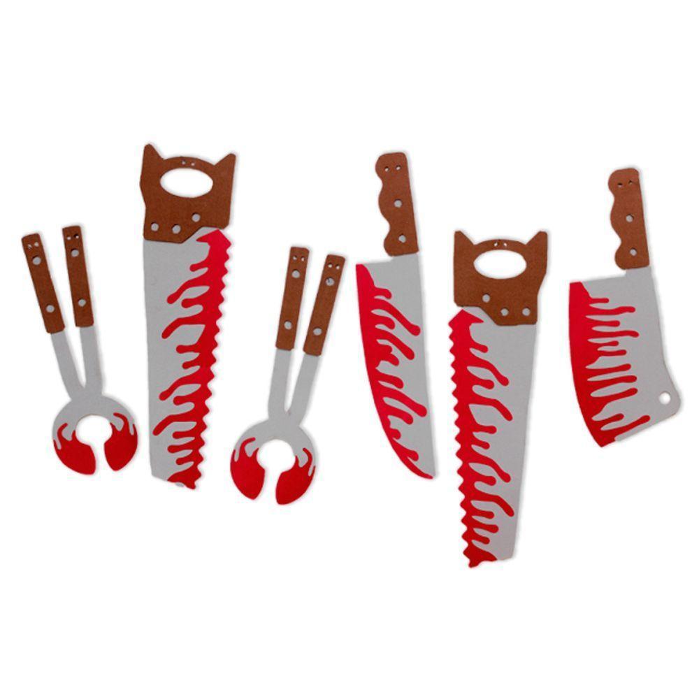 Faixa Decorativa Halloween Ferarmentas Com Sangue Eva - 1