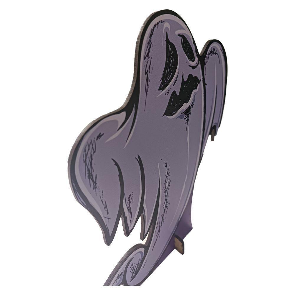 Enfeite De Mesa Fantasma Halloween Mdf - 22cm X 19cm - 2