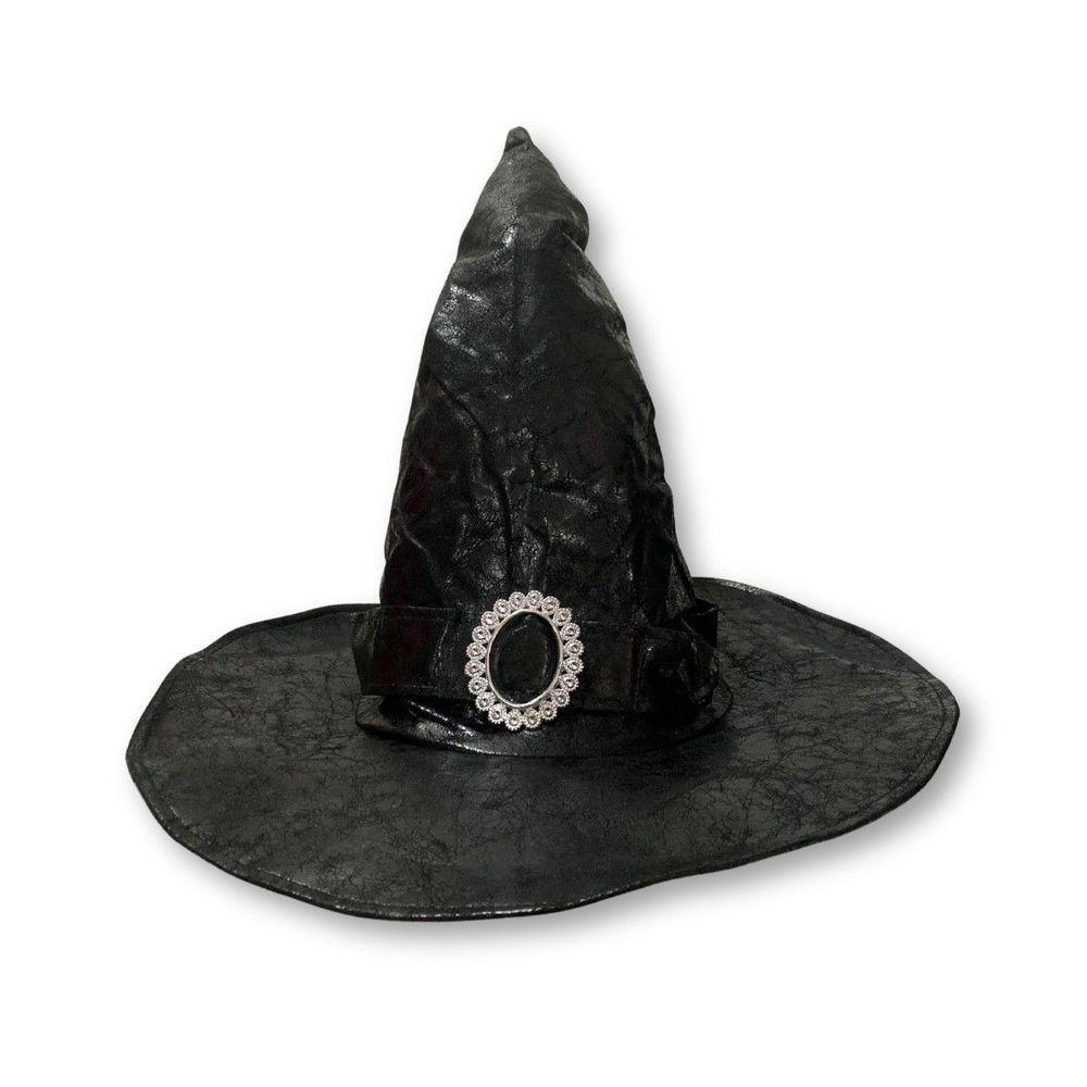Chapéu De Bruxa Preto Com Fecho Luxo Halloween - 1