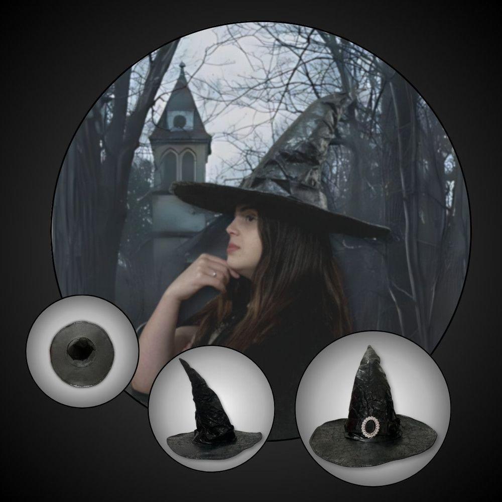 Chapéu De Bruxa Preto Com Fecho Luxo Halloween - 7