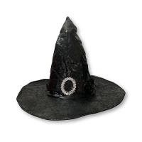 Chapéu De Bruxa Preto Com Fecho Luxo Halloween - 1