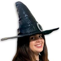 Chapéu De Bruxa Preto Com Fecho Luxo Halloween - 3