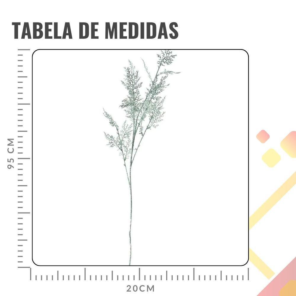 Galho Decoração Com Folhas Glitter Verde - 1 Unidade - 3