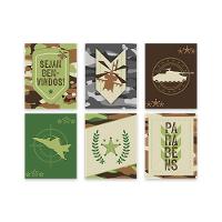 Quadros Decorativos Exército - 16,2cm X 20,7cm - 6 Unidades - 1