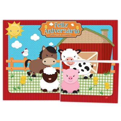 Painel Decorativo Fazendinha - 1,26m X 88cm - 4 Partes