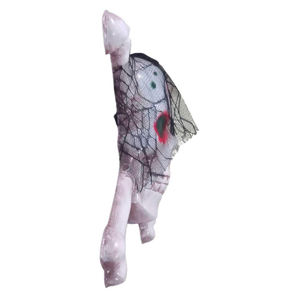 Caveira Com Véu Preto Para Decoração - 4