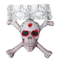 Caveira Com Véu Preto Para Decoração - 2