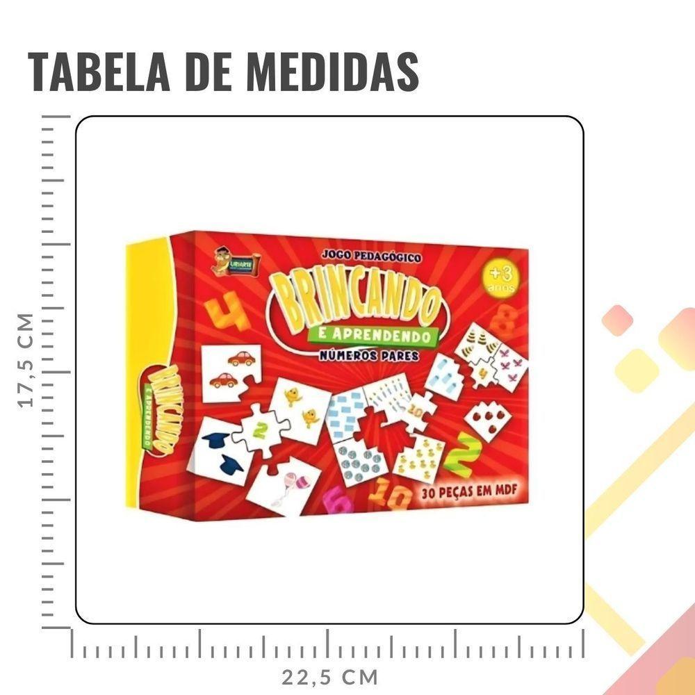 Jogo Pedagógico Brincando E Aprendendo Números Pares - 1 Un - 2