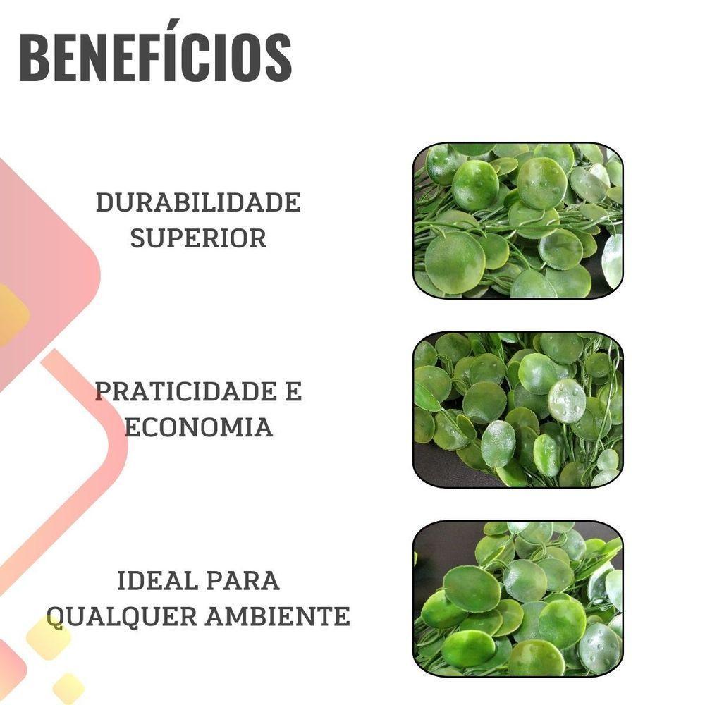 Flor Artificial Buquê Capim Verde Com 5 Galhos - 38cm - 3