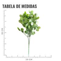 Flor Artificial Buquê Capim Verde Com 5 Galhos - 38cm - 2