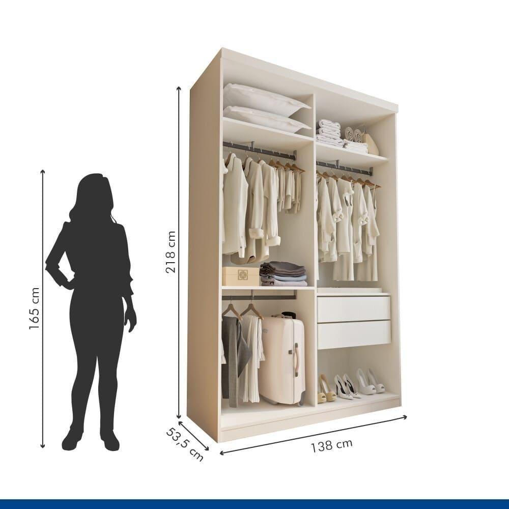 Closet Júlia Com 2 Gavetas Minastex Branco - 3