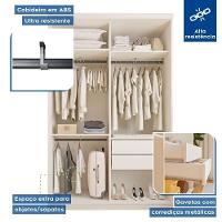 Closet Júlia Com 2 Gavetas Minastex Branco - 5
