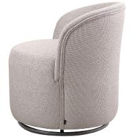 Poltrona Decorativa Astrid Linho Cinza Com Base Giratória - 9