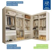 Closet França Com 2 Módulos E 6 Gavetas Minastex Branco - 2