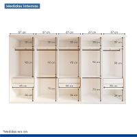 Closet França Com 2 Módulos E 6 Gavetas Minastex Branco - 7