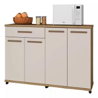 Balcão De Cozinha Campinas 4 Portas 1 Gaveta Cinamomo Off White - 1