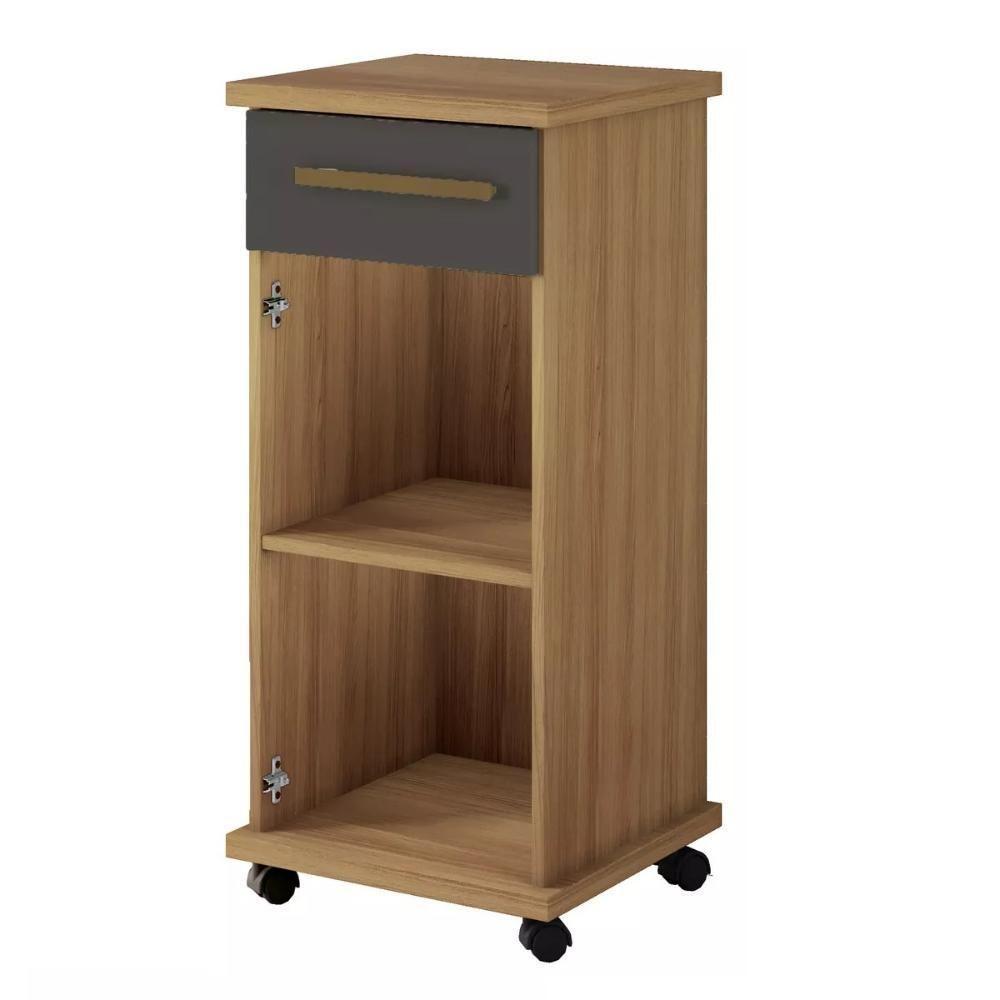 Balcão De Cozinha Palmas 1 Porta 1 Gaveta Cinamomo Grafite - 4