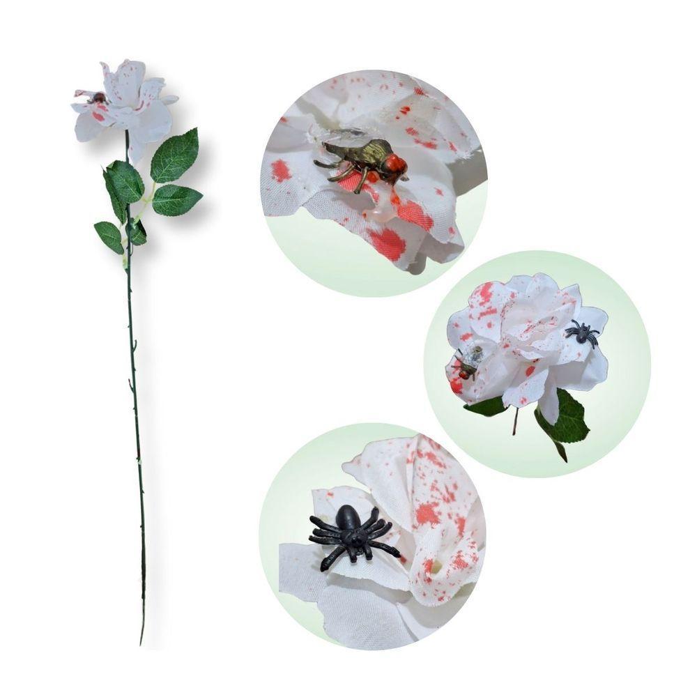 Decoração Halloween Flor Sangrenta Olho Caveira - 1 Un - 2