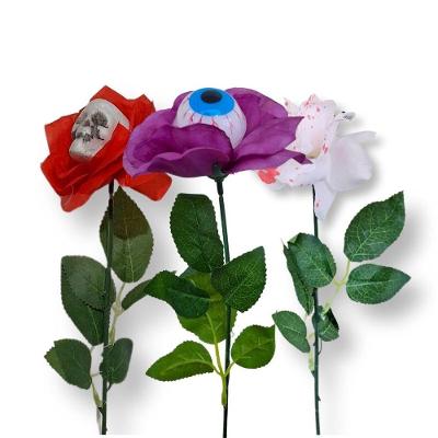 Decoração Halloween Flor Sangrenta Olho Caveira - 1 Un