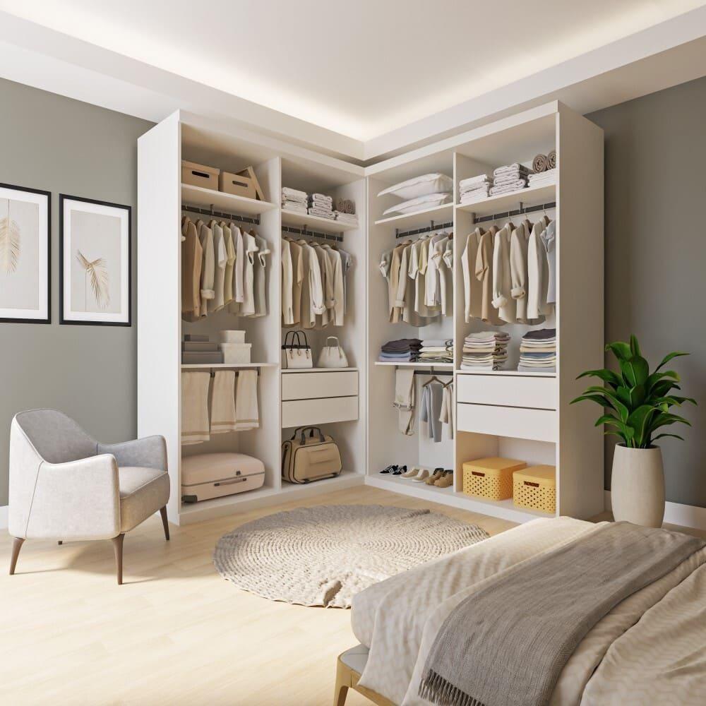 Closet Júlia Duo Com 4 Gavetas Minastex Branco - 2