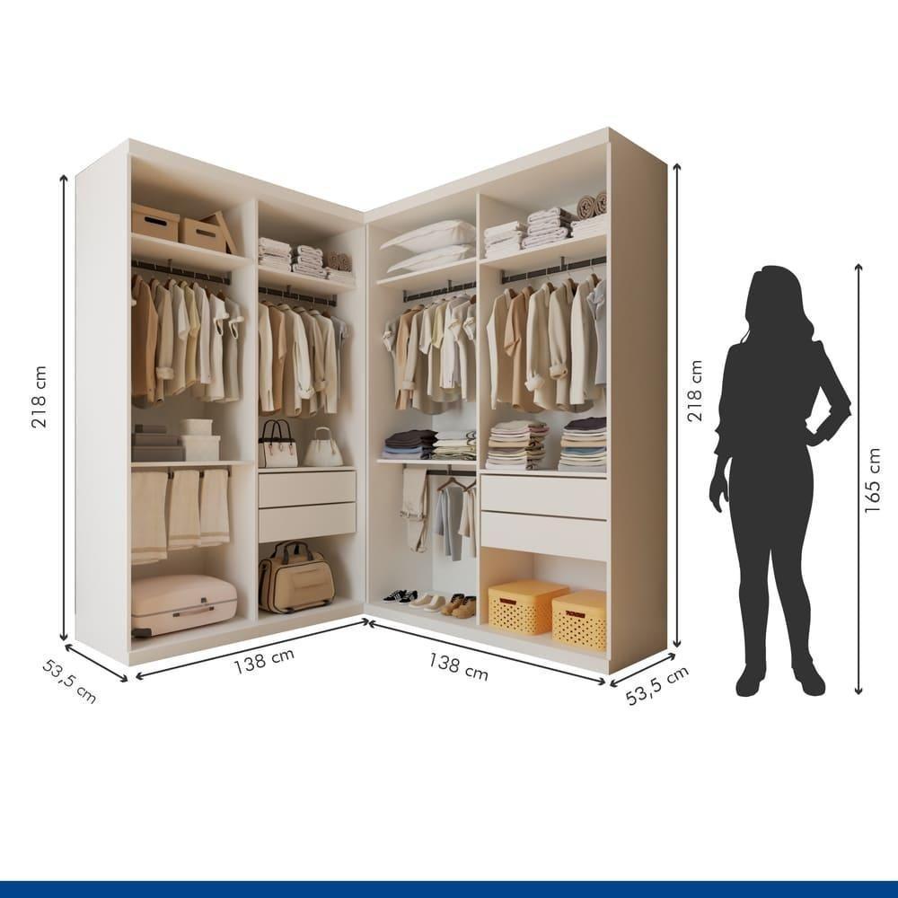 Closet Júlia Duo Com 4 Gavetas Minastex Branco - 3