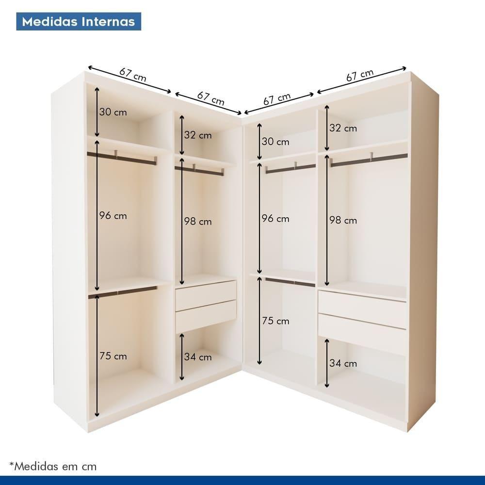 Closet Júlia Duo Com 4 Gavetas Minastex Branco - 7