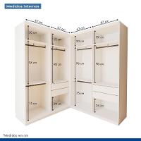 Closet Júlia Duo Com 4 Gavetas Minastex Branco - 7