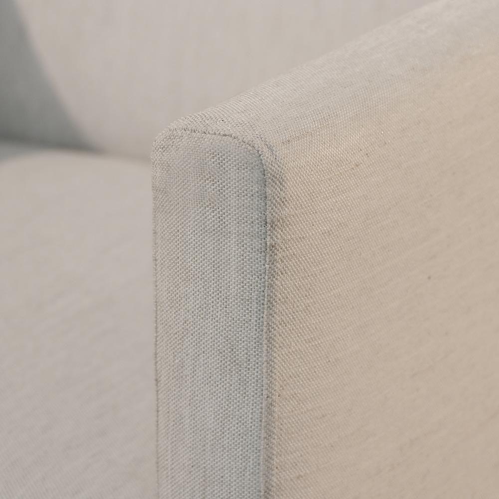 Conjunto Poltronas Helena Linho Cinza Com Pés Em Madeira - 5