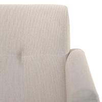 Poltrona Helena Linho Cinza Com Pés Em Madeira - 6