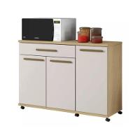 Balcão De Cozinha Parati 3 Portas 1 Gaveta Cinamomo Off White - 1
