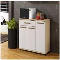 Balcão De Cozinha Parati 3 Portas 1 Gaveta Cinamomo Off White - 2