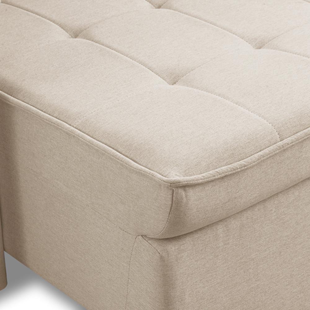 Sofá Retrátil Reclinável 3 Lugares Sala De Estar 210cm Hilst F04 Linho Bege - Lyam Decor - 9