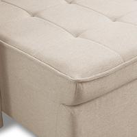 Sofá Retrátil Reclinável 3 Lugares Sala De Estar 210cm Hilst F04 Linho Bege - Lyam Decor - 9