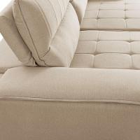 Sofá Retrátil Reclinável 3 Lugares Sala De Estar 210cm Hilst F04 Linho Bege - Lyam Decor - 10