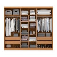 Guarda-roupas 3 Portas De Correr Reversíveis Kappesberg Canela - 5