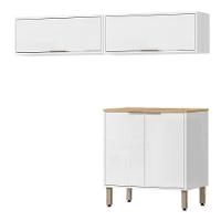 Cozinha Modulada 3 Modulos 160 Cm Glor Branco Neve Mxm - 1