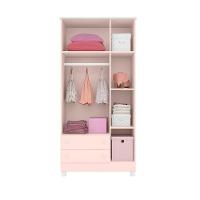 Guarda Roupa 3 Portas 2 Gavetas Doce Sonho Rosa Acetinado - 3