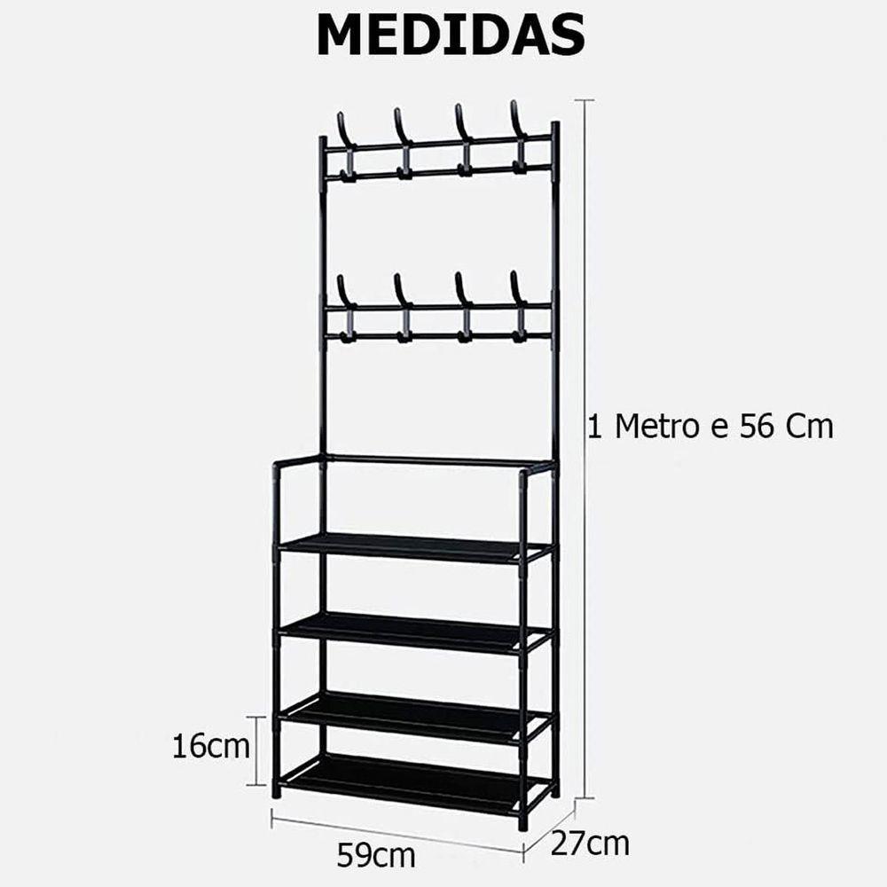 Sapateira Arara 4 Andares Multifuncional Desmontável - 3