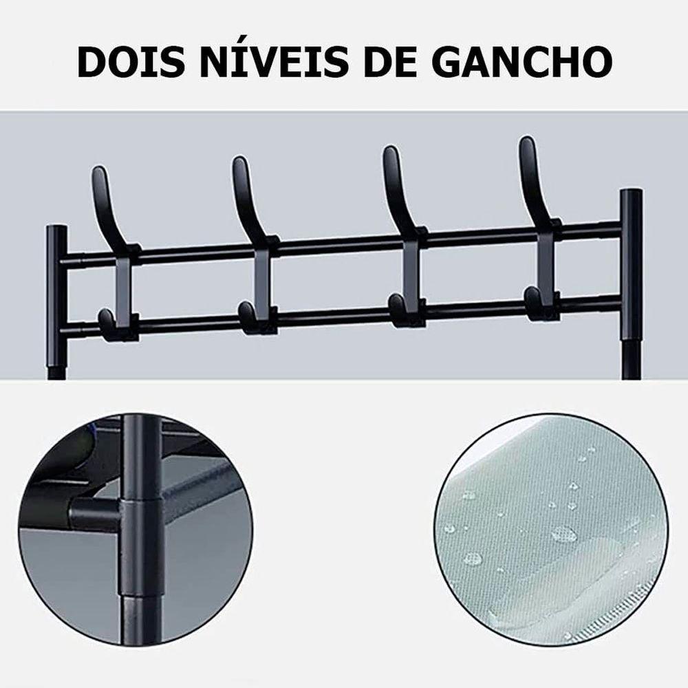 Sapateira Arara 4 Andares Multifuncional Desmontável - 6