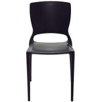 Cadeira Tramontina Sofia Encosto Fechado Em Polipropileno Preto - 3