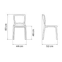 Cadeira Tramontina Sofia Encosto Fechado Em Polipropileno Preto - 5
