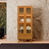 Cristaleira Adega Reflecta 2 Portas De Vidro C- Led - Mavaular Naturalle - 5