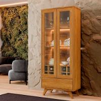 Cristaleira Adega Reflecta 2 Portas De Vidro C- Led - Mavaular Naturalle - 7