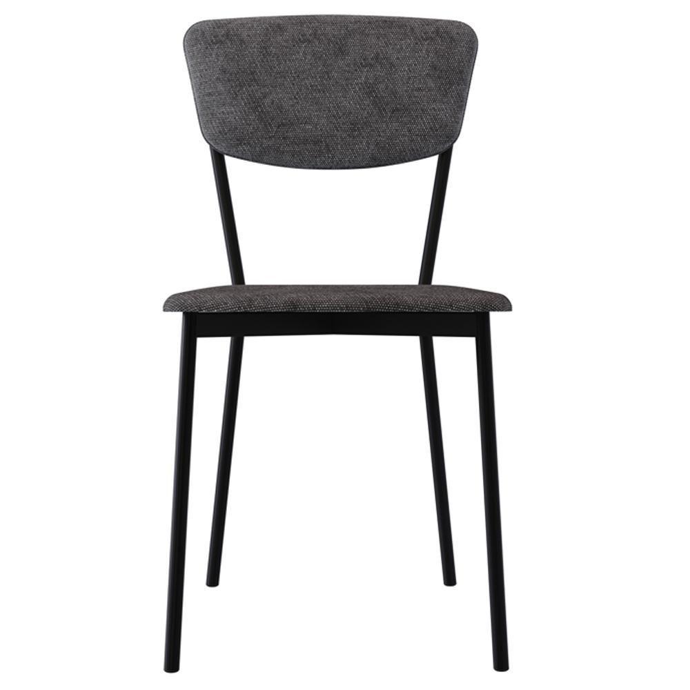 Kit 03 Cadeira Para Sala De Jantar Village Preto C01 Linho Prata - Lyam Decor - 3