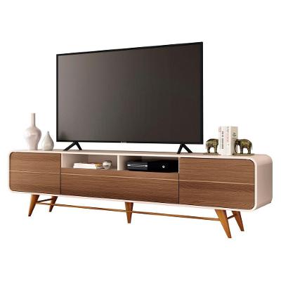 Rack Bancada De Tv 85 Pol 220cm áureo H01 Castanho/off - Mpozenato