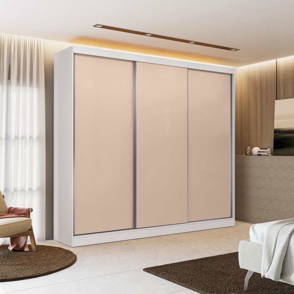 Guarda-roupas 3 Portas De Correr Reversíveis Kappesberg Branco - 3