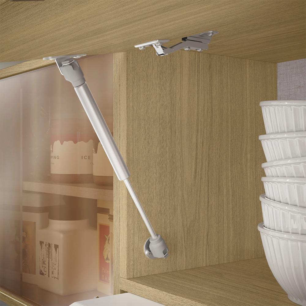 Cozinha Modulada 3 Modulos 160 Cm Glor Castanho Off White Mxm - 4