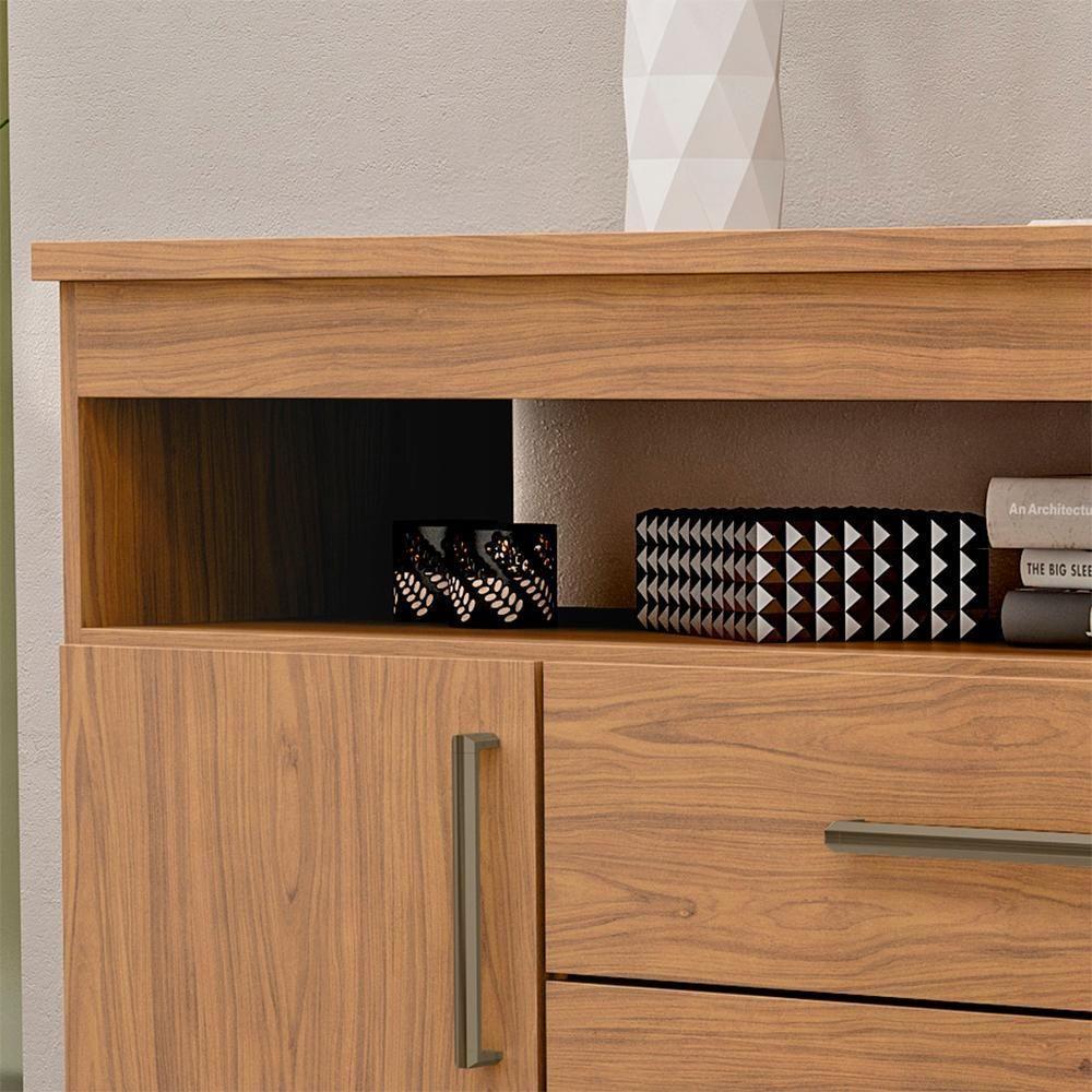 Comoda 5 Gavetas 2 Portas 152 Cm Ols Co008 Freijo Mxm - 4