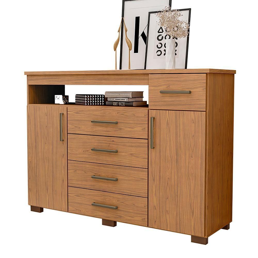Comoda 5 Gavetas 2 Portas 152 Cm Ols Co008 Freijo Mxm - 5