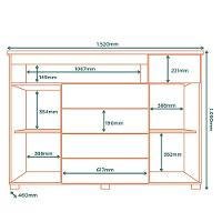 Comoda 5 Gavetas 2 Portas 152 Cm Ols Co008 Freijo Mxm - 7